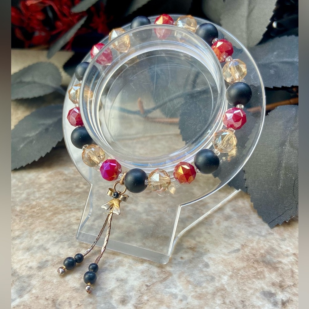 Dark Romance - Handmade Crystal Charm Bracelet